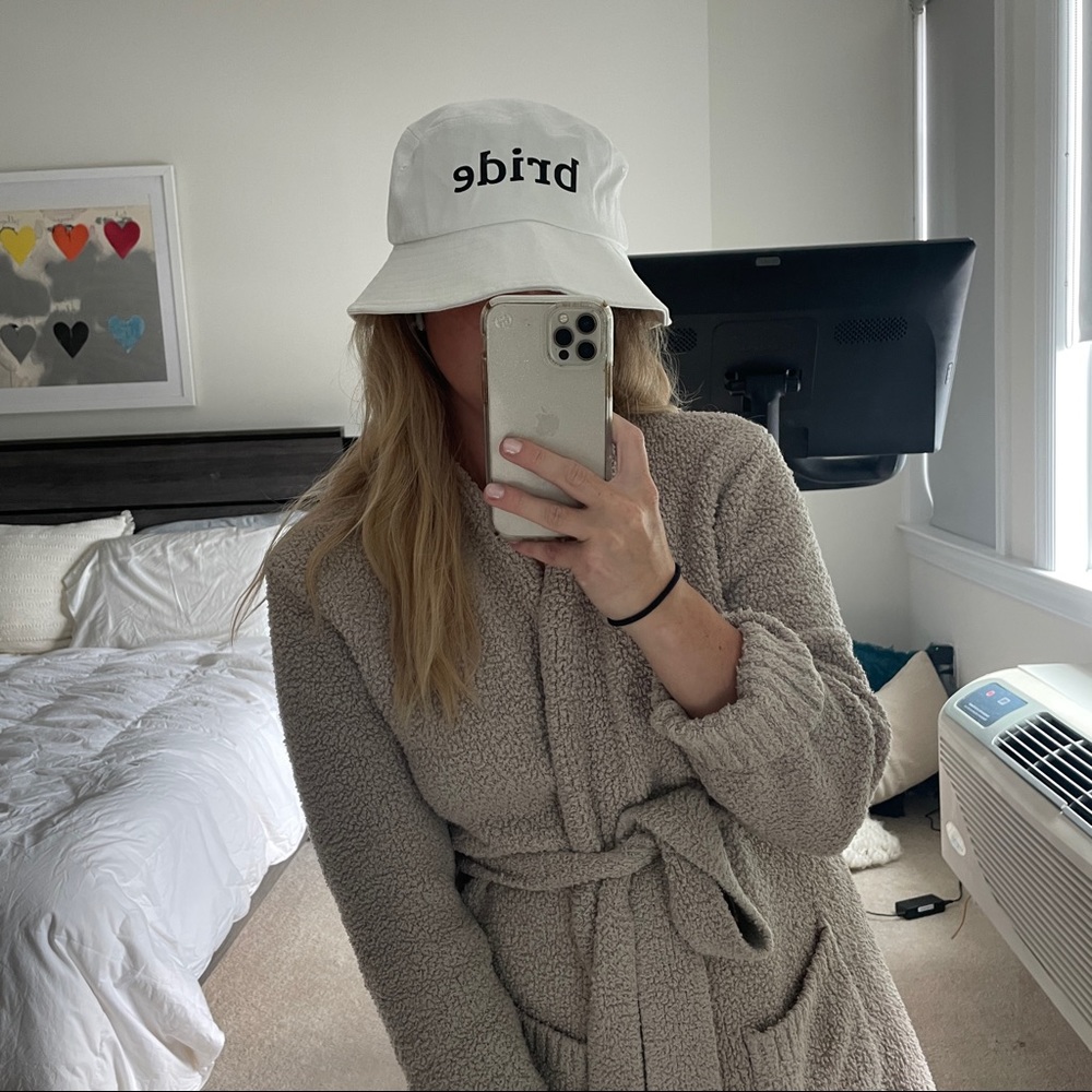 Bride White Bucket Hat